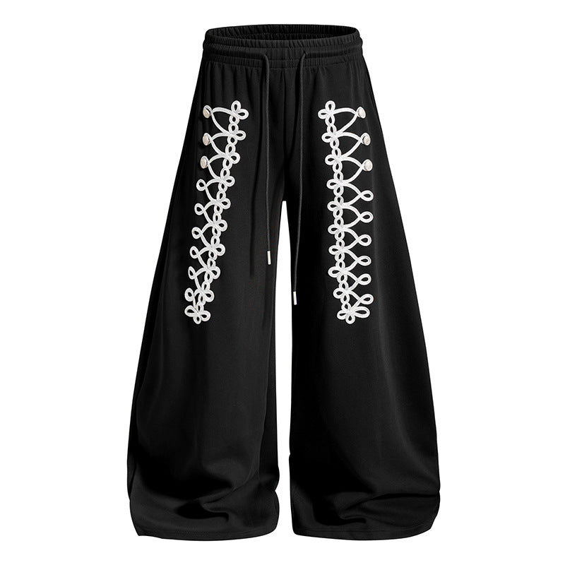 Damen weite Jogginghose mit elastischem Bund und Zier‑Schnürung Drune