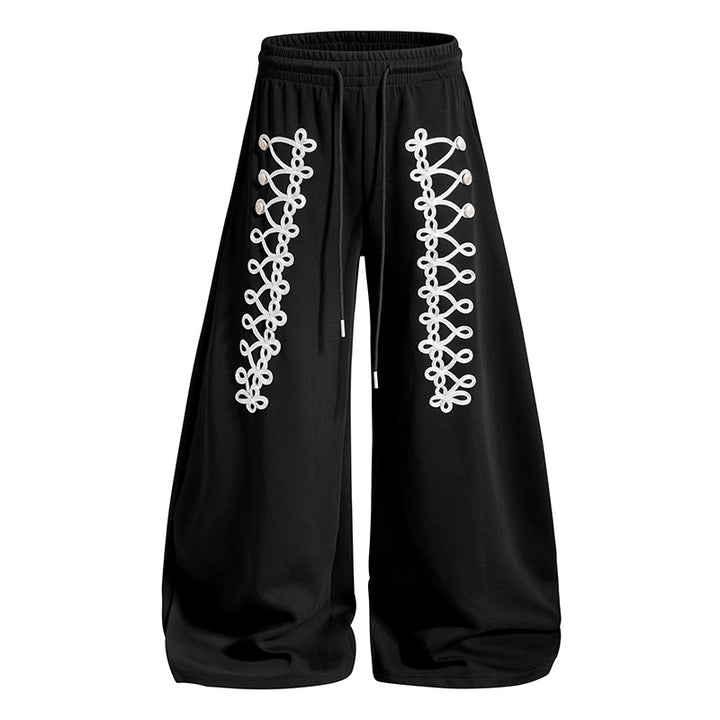 Damen weite Jogginghose mit elastischem Bund und Zier‑Schnürung Drune