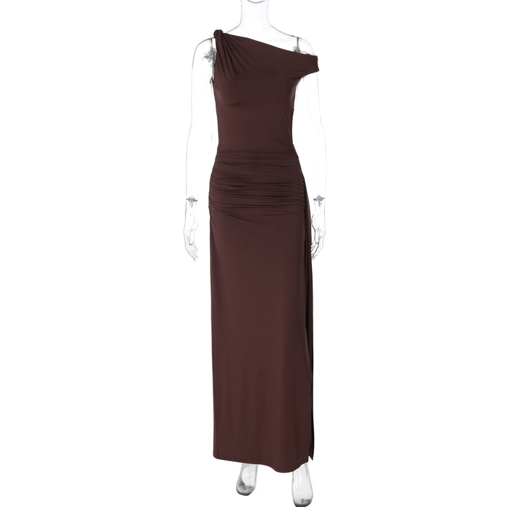Damen Elegantes Wickelkleid mit gerafftem Einsatz Drune