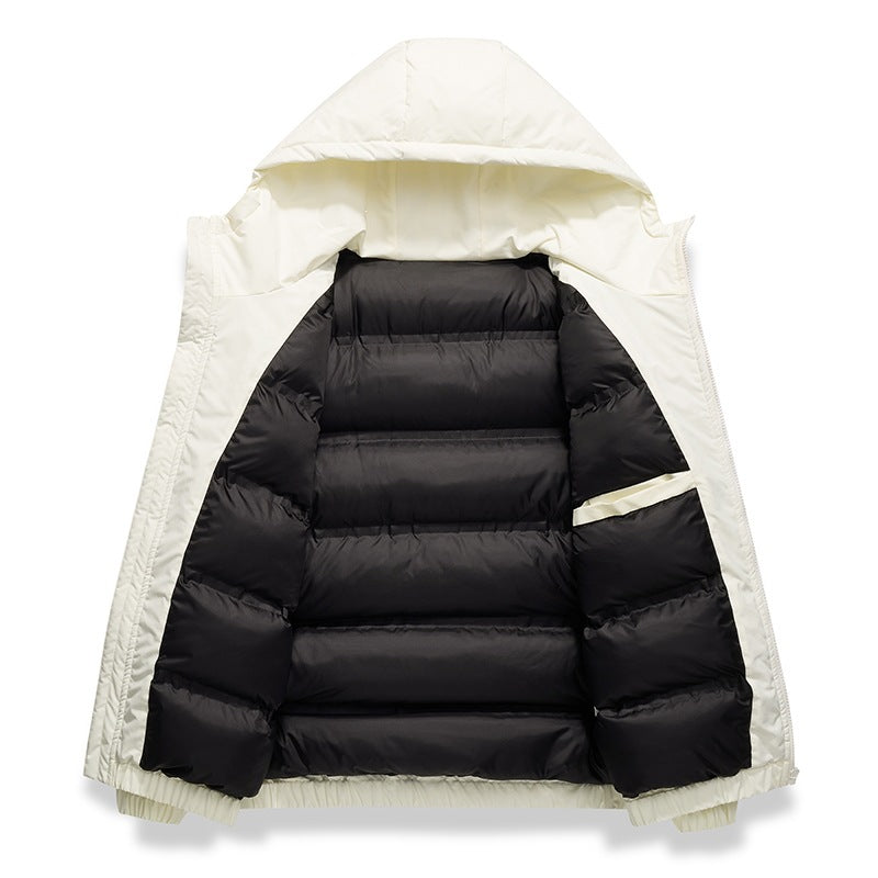 Unisex Kapuzen‑Steppjacke im Colorblock‑Look mit elastischem Saum, Kängurutaschen & leichtem Thermofutter Drune