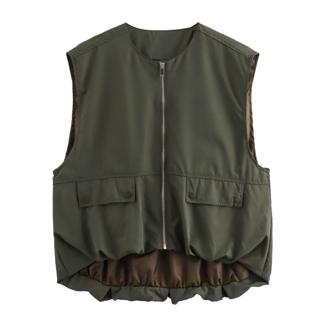 Damen Utility-Weste mit praktischen Taschen und raffiniertem Schnitt Drune