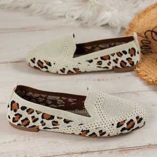 Damen Atmungsaktive Gestrickte Hineinschlüpfschuhe mit Flexibler Laufsohle Drune