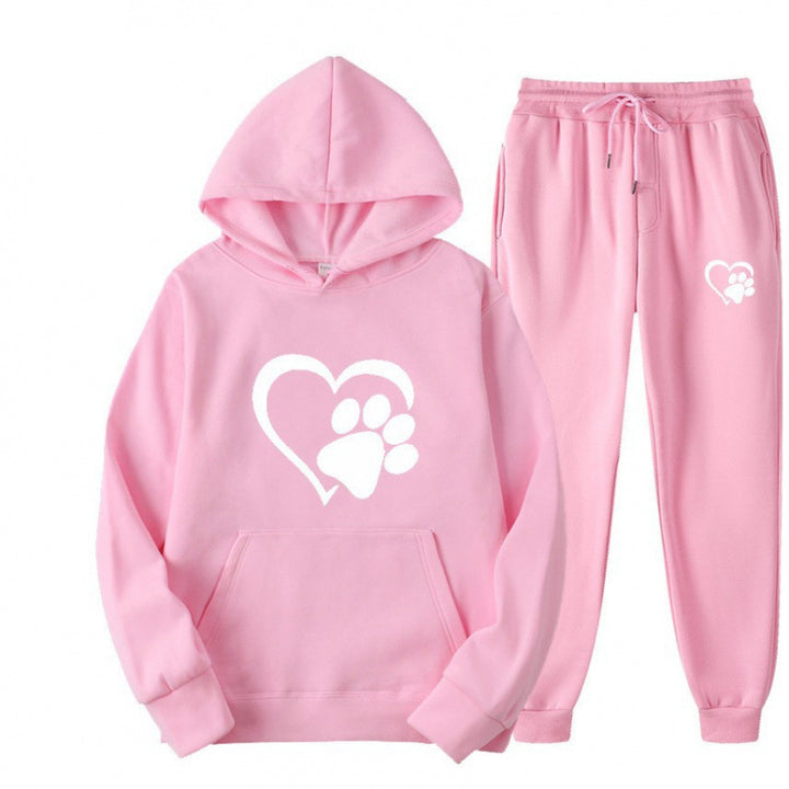 Damen Kuscheliger Hoodie und Jogginghose Set Drune