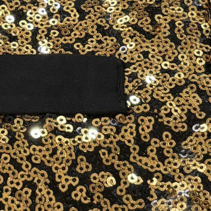 Herren Glitzernde Festtagsweste mit schimmerndem Paillettenmuster Drune
