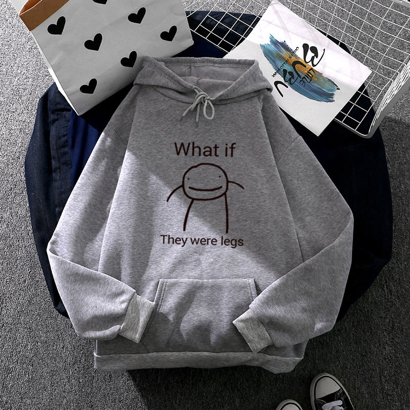 Damen nan Kapuzenpullover mit minimalistischer Grafik, lockerer Oversize-Passform und Kängurutasche Drune