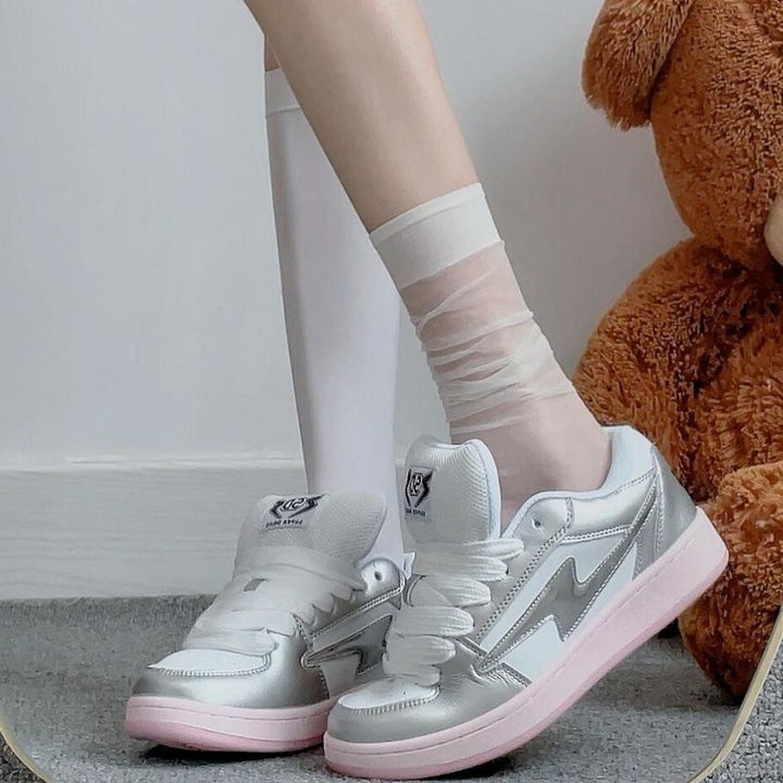 Damen Sportliche Sneakers mit atmungsaktivem Obermaterial und gepolsterter Sohle Drune