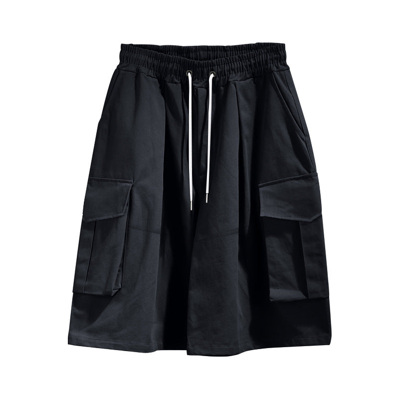 Damen nan Cargo-Midirock mit elastischem Tunnelzugbund und aufgesetzten Klappentaschen Drune