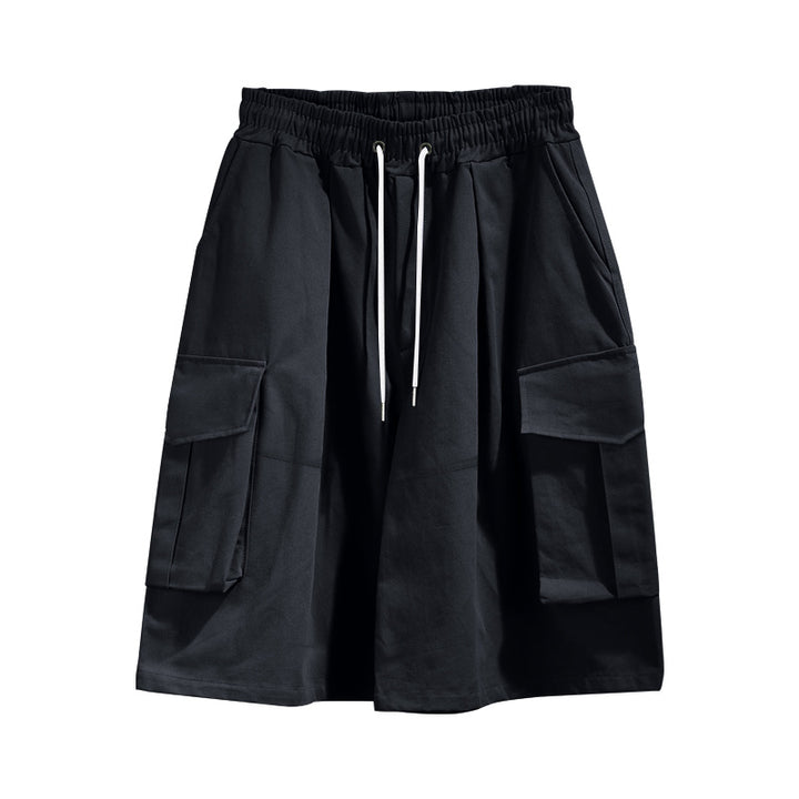 Damen nan Cargo-Midirock mit elastischem Tunnelzugbund und aufgesetzten Klappentaschen Drune