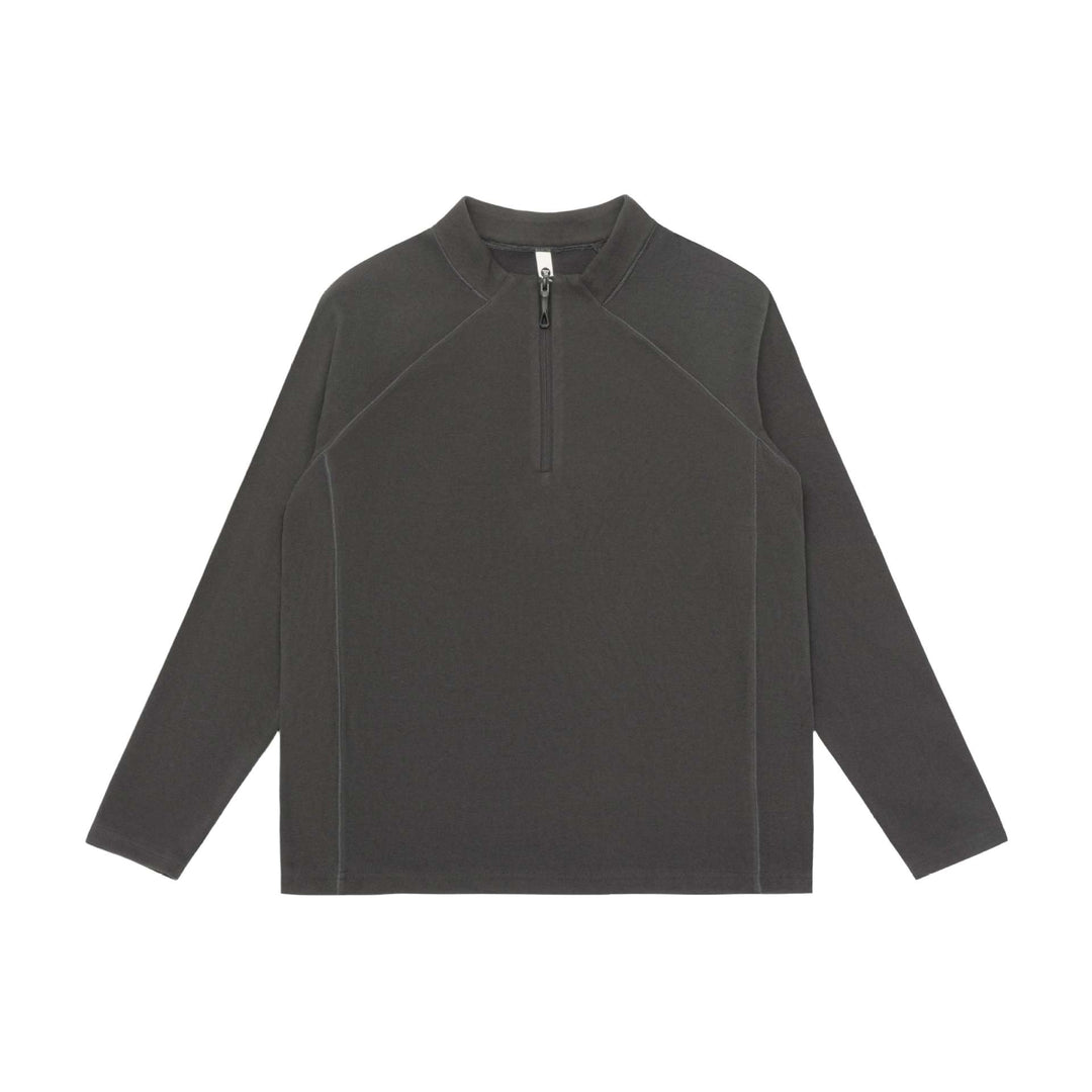 Unisex Halbzip-Sweatshirt mit Troyerkragen und Raglannähten Drune