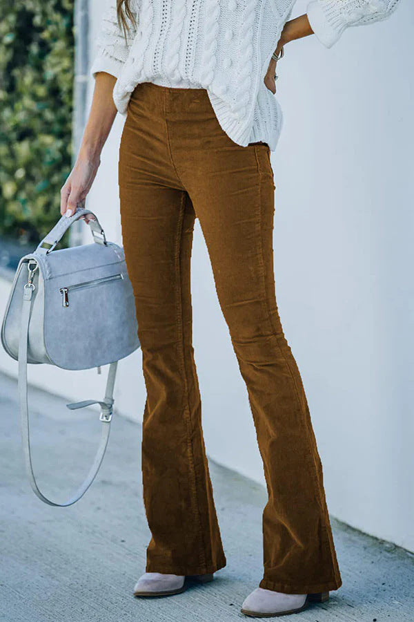 Damen Elegante und figurschmeichelnde Schlaghose Drune