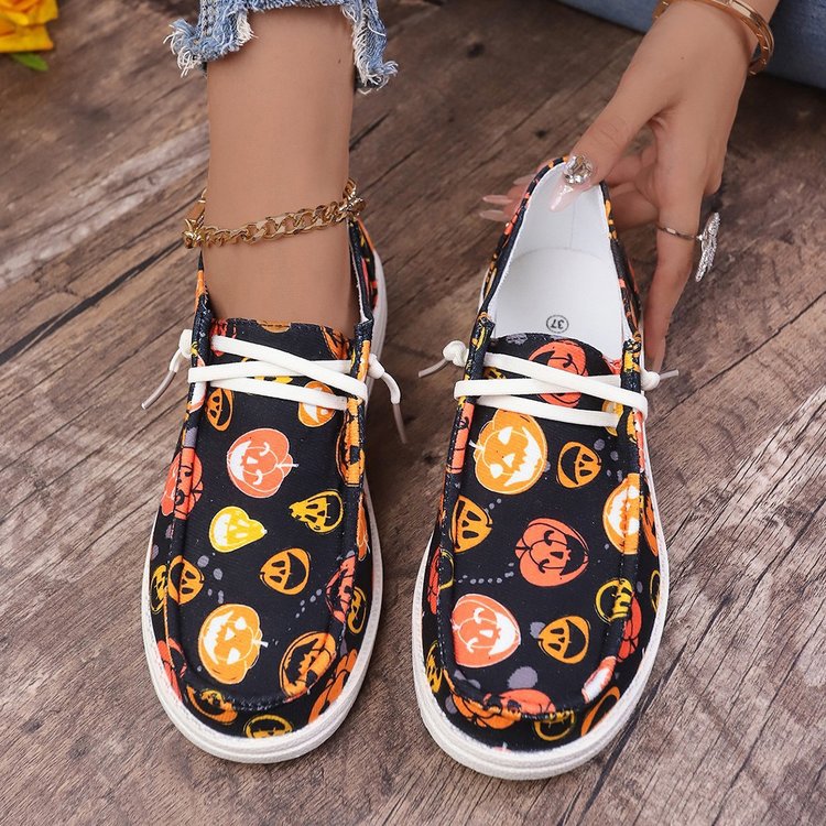 Damen Sneakers mit Halloween-Motiv und komfortablem Fußbett Drune