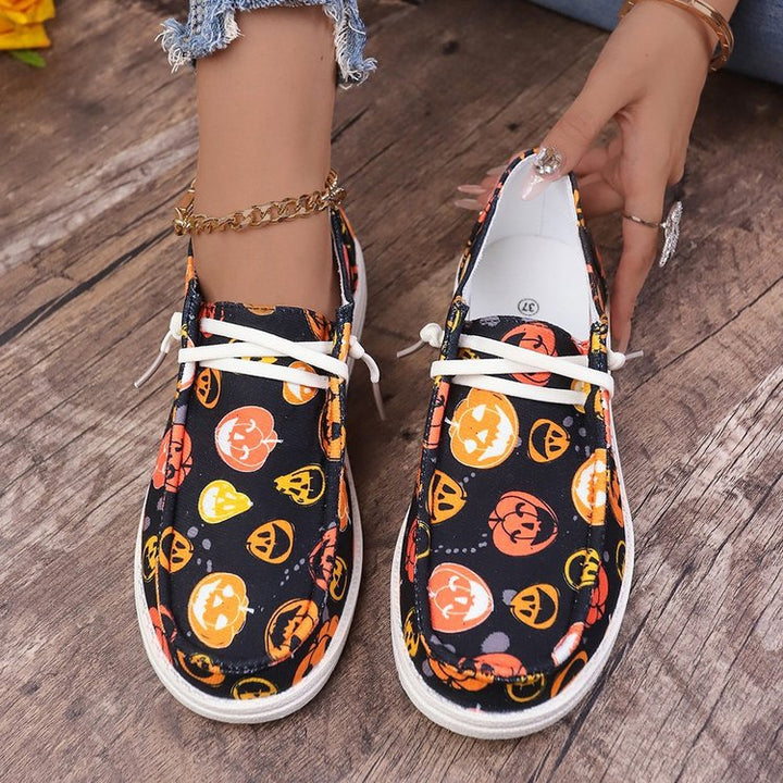 Damen Sneakers mit Halloween-Motiv und komfortablem Fußbett Drune