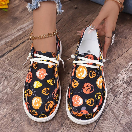 Damen Sneakers mit Halloween-Motiv und komfortablem Fußbett Drune