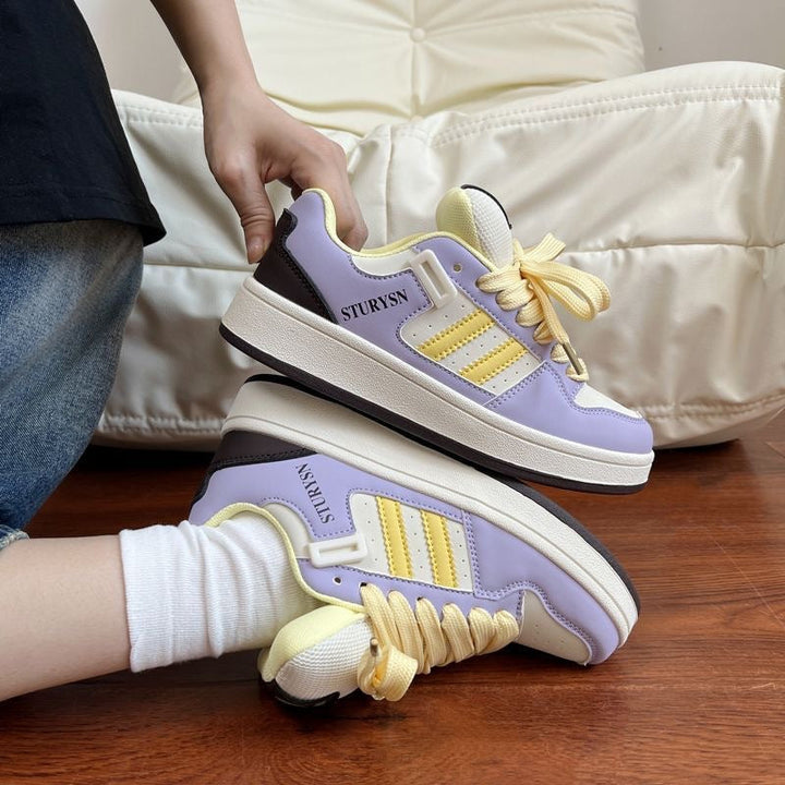 Damen Sportliche Sneakers mit atmungsaktivem Mesh-Obermaterial und dämpfender Sohle Drune