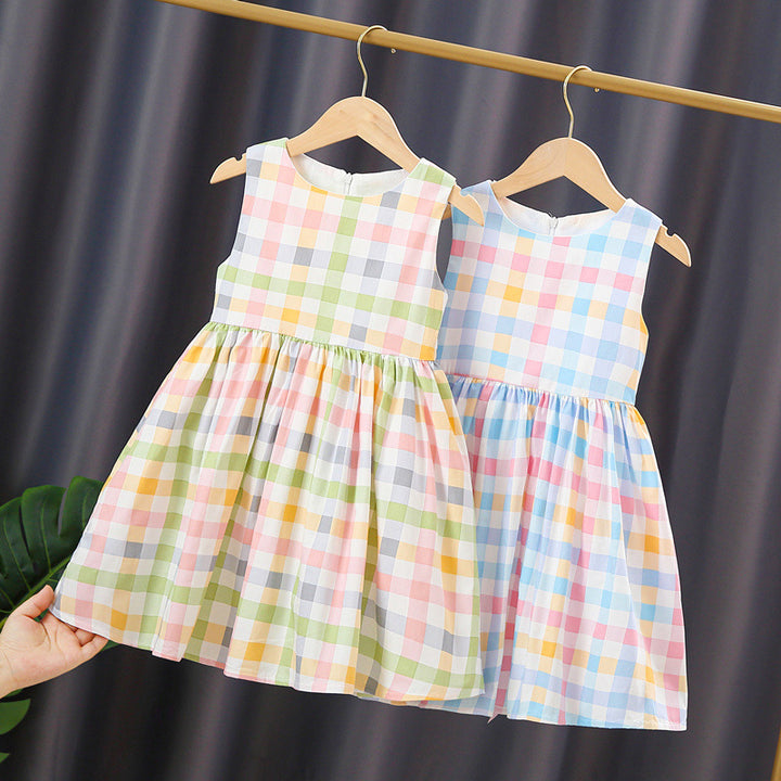 Mädchen Sommerkleid mit kariertem Design Drune