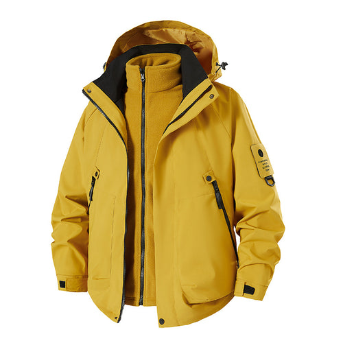 Herren wetterfeste Hardshell-Jacke mit herausnehmbarer Thermofleece-Weste Drune