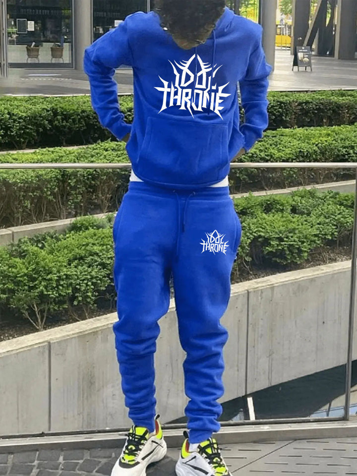 Herren Hoodie und Jogginghose Set mit auffälligem Logo-Design Drune