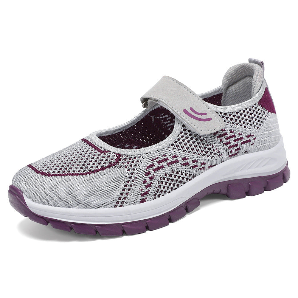 Damen Sportliche Slip-On Sneakers mit verstellbarem Riemen Drune