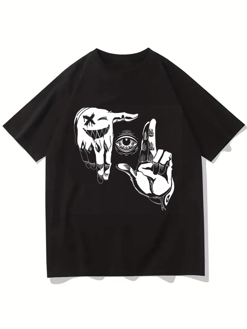 Damen T-Shirt mit künstlerischem Floral-Motiv und lässigem Schnitt Drune