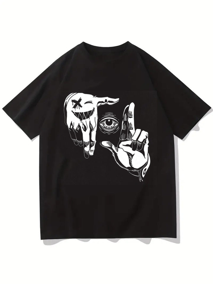 Damen T-Shirt mit künstlerischem Floral-Motiv und lässigem Schnitt Drune