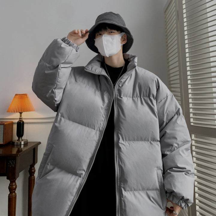 Herren gesteppte Winterjacke mit hohem Kragen und praktischen Taschen Drune