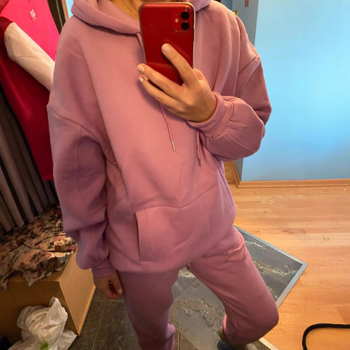 Damen lässiges Hoodie und Jogginghose Set Drune