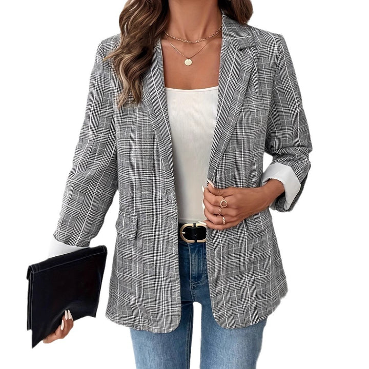 Damen Maßgefertigter Karierter Blazer Drune