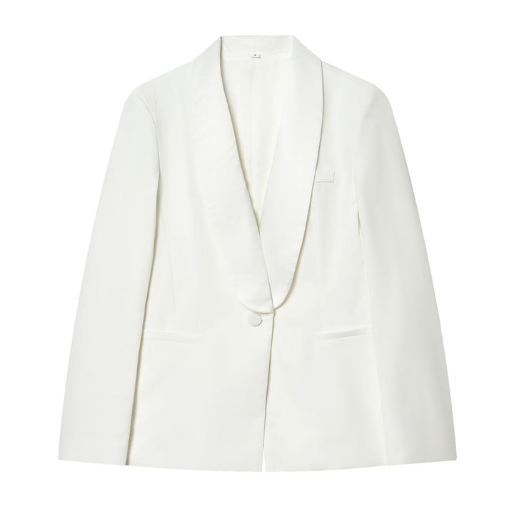 Damen Smoking-Blazer mit Schalkragen und Ein-Knopf-Verschluss Drune