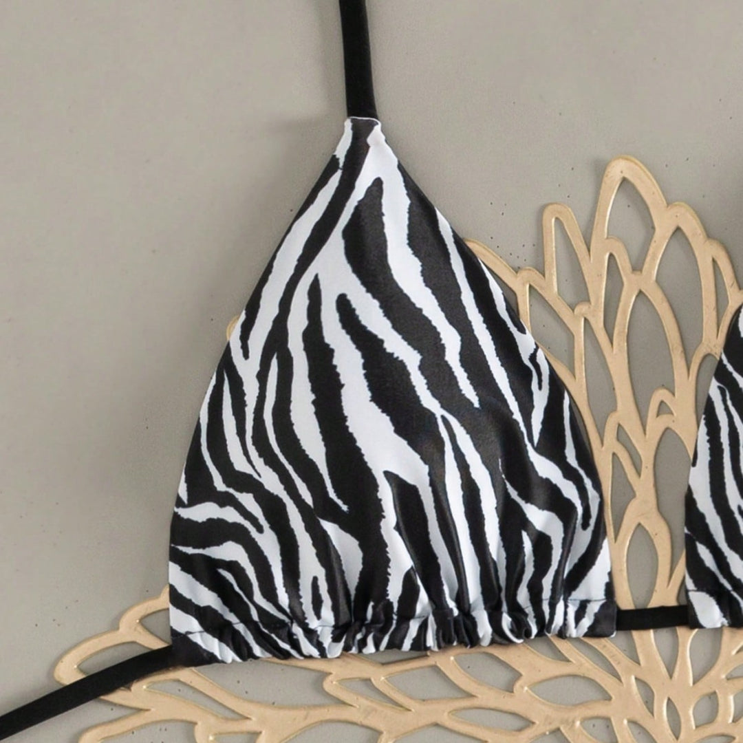 Damen Triangel-Bikini in auffälligem Tiermuster Drune