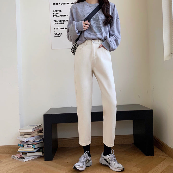 Damen Hochtaillierte Chino-Hose Drune
