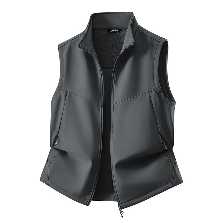 Damen Ärmellose Softshell-Weste mit Stehkragen, Stretchfutter und Zweiwege-Reißverschluss Drune