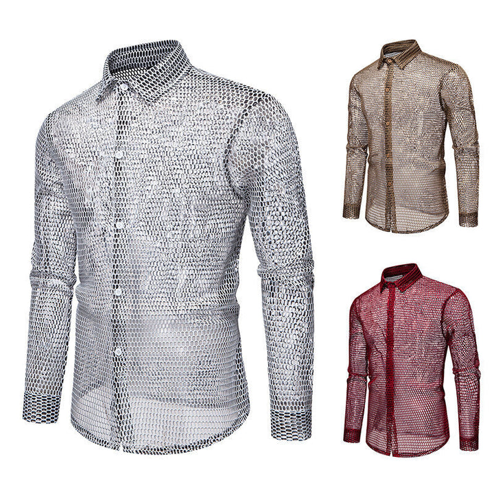 Herren Mesh-Hemd aus hochwertigem Material mit innovativem Design Drune