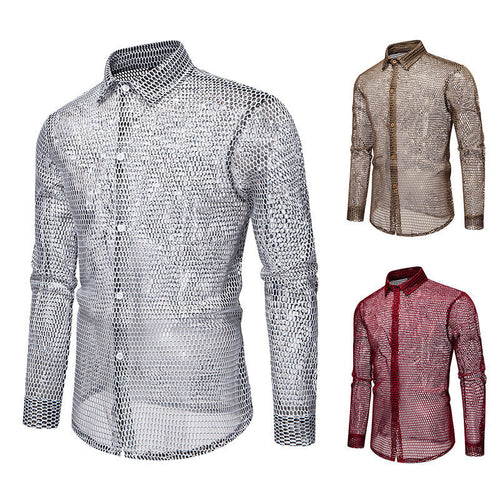 Herren Mesh-Hemd aus hochwertigem Material mit innovativem Design Drune