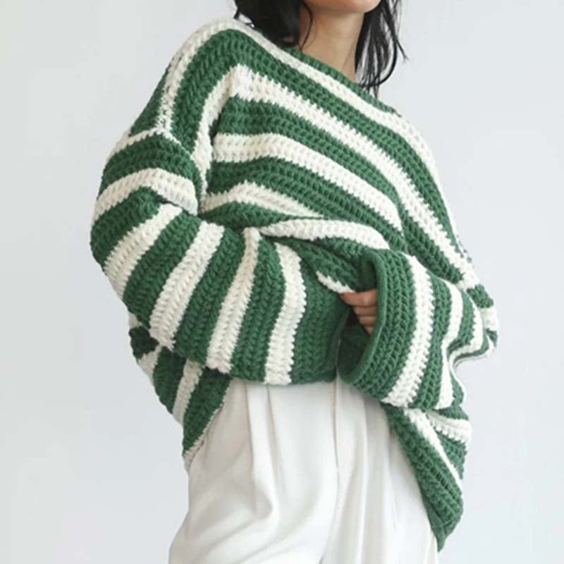 Drune | Gestreifter Strickpullover Mit Sanften Farben