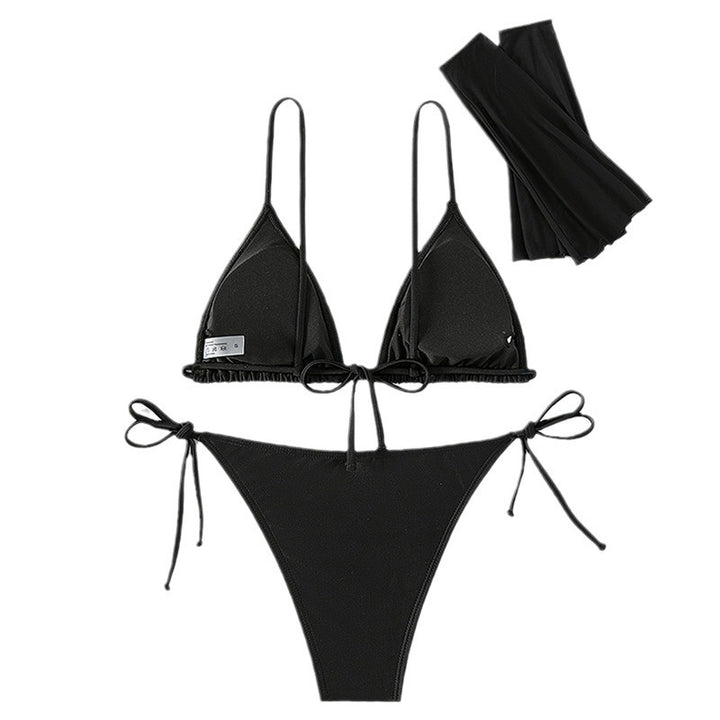 Damen Triangel-Bikini mit transparenten Ärmeln Drune