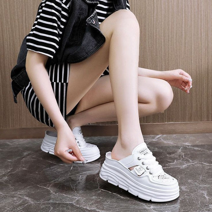 Damen Sneaker mit modischem Plateau und luftiger Schnürung Drune