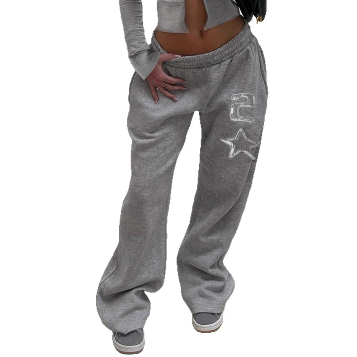 Damen nan taillierte Cropped-Kapuzenjacke mit durchgehendem Reißverschluss, elastischem Abschlussbund und dekorativem College-Print Drune