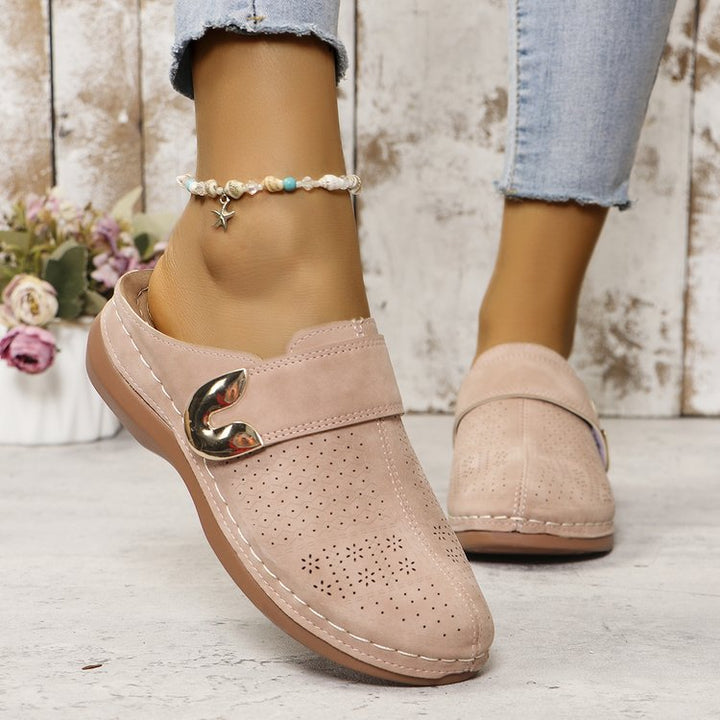 Damen Perforierte Komfort-Clogs mit Orthopädischer Einlegesohle Drune