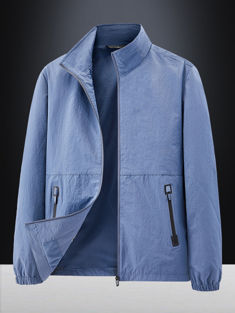 Herren Leichte Outdoorjacke mit hohem Kragen Drune