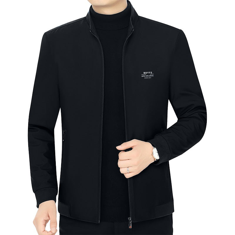 Herren Stehkragen-Übergangsjacke mit wärmendem Kunstfell-Innenfutter Drune