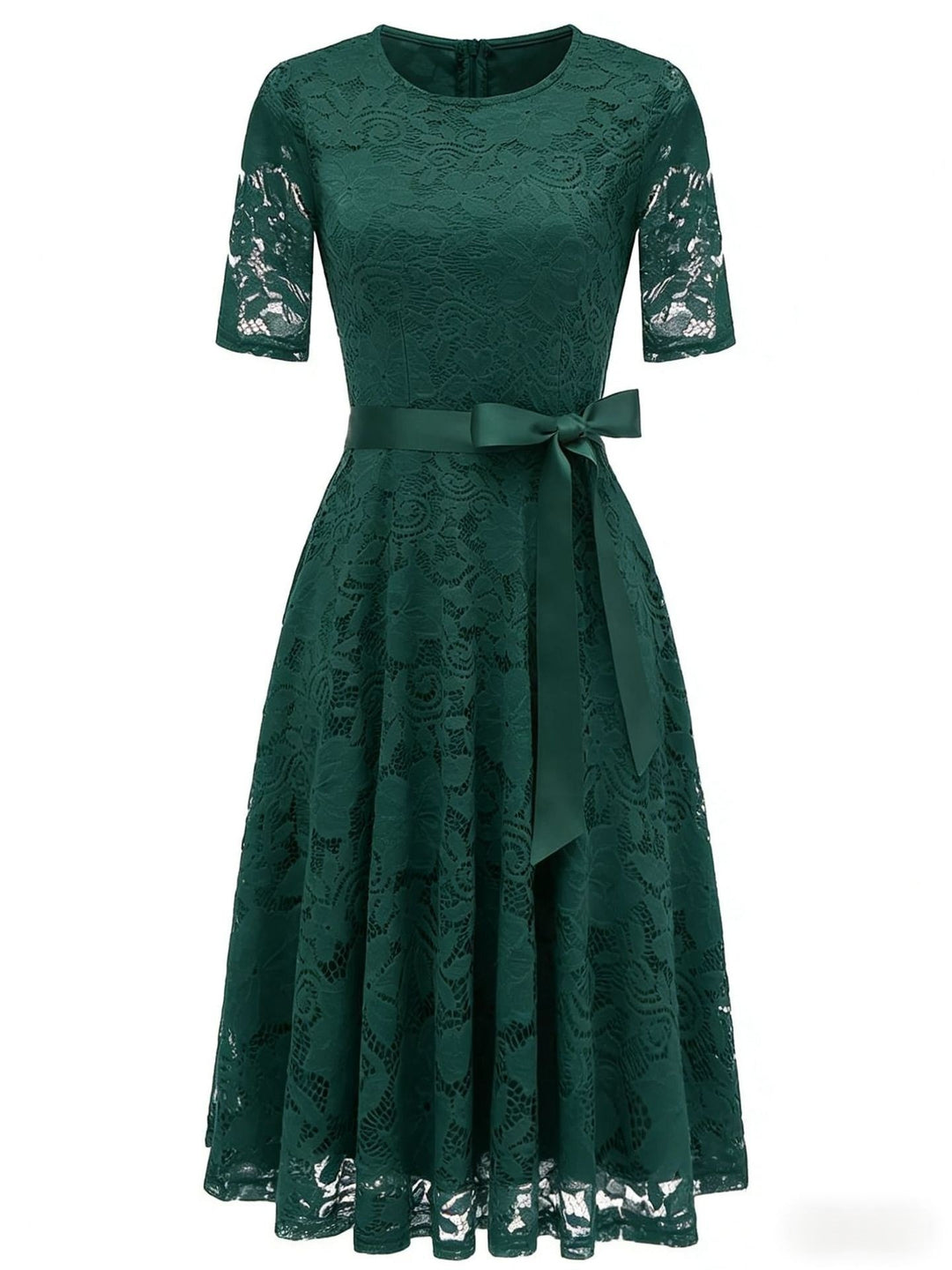 Drune | Elegantes V-förmiges Spitzenabendkleid