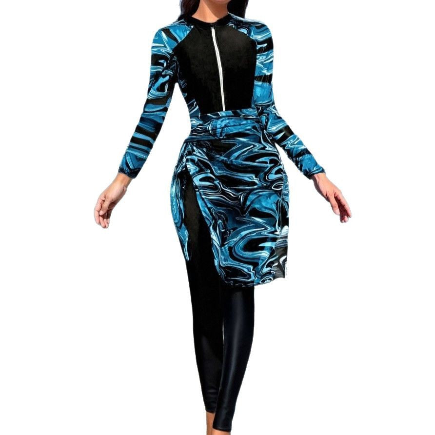 Damen Sportlicher Surfanzug mit Wickelrock Drune