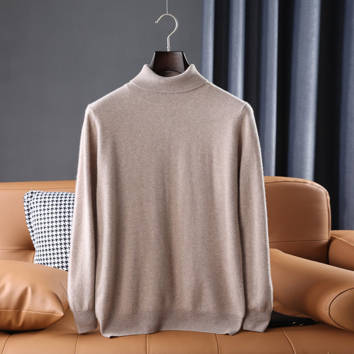 Herren Feiner Rollkragenpullover in schlanker Minimal‑Silhouette aus Woll‑Kaschmir‑Mix Drune