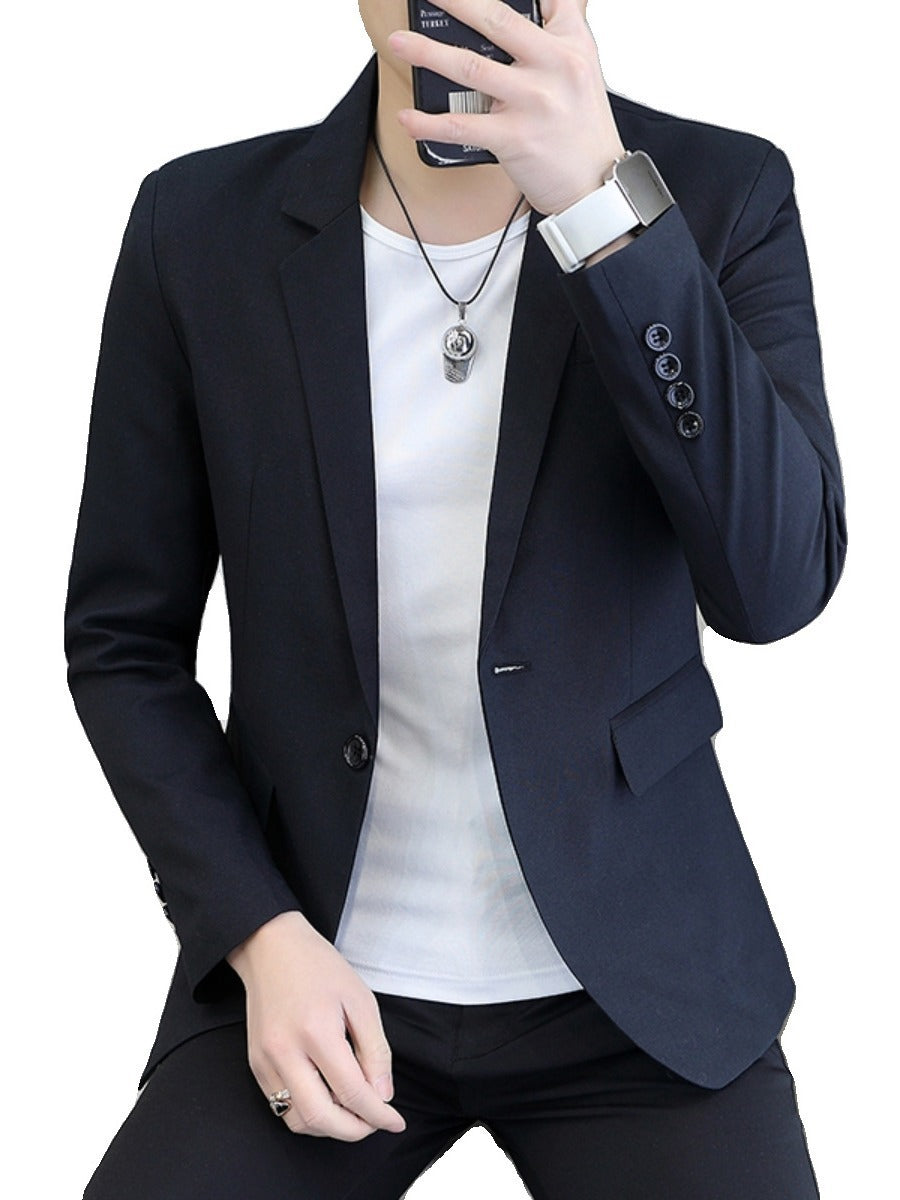 Herren modischer Blazer mit schmalem Schnitt und feinem Material Drune