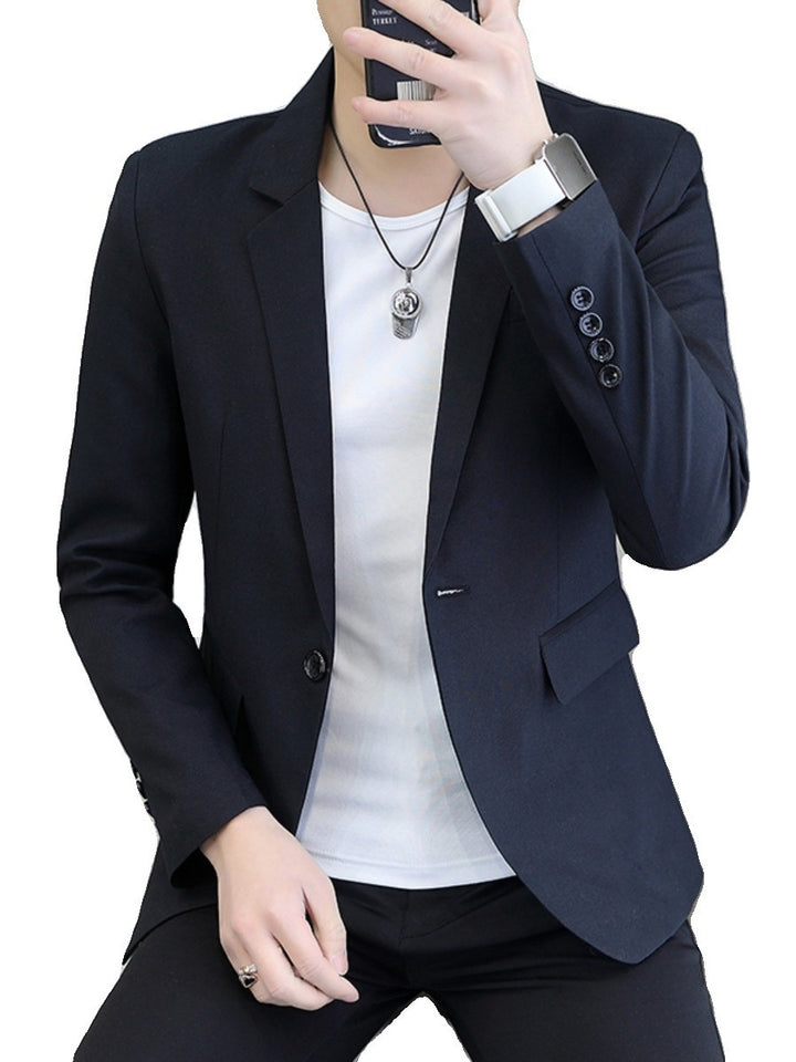 Herren modischer Blazer mit schmalem Schnitt und feinem Material Drune