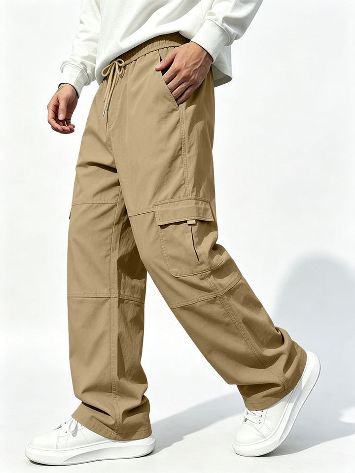 Herren Cargohose mit weitem Schnitt und elastischem Bund Drune