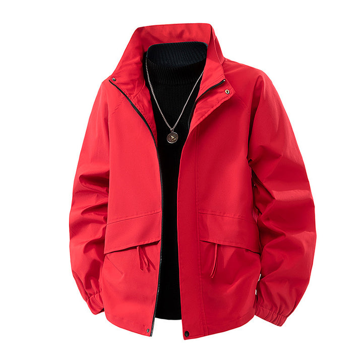 Damen Leichte Oversize‑Übergangsjacke ohne Kapuze mit Kordelzug, Pattentaschen & elastischen Bündchen Drune