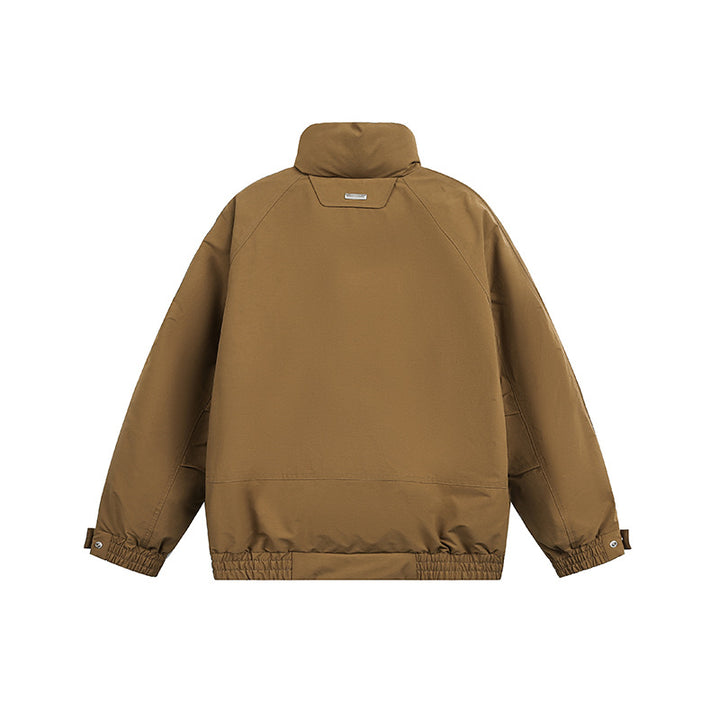 Unisex Oversize Blousonjacke mit Stehkragen und gestepptem Innenfutter Drune