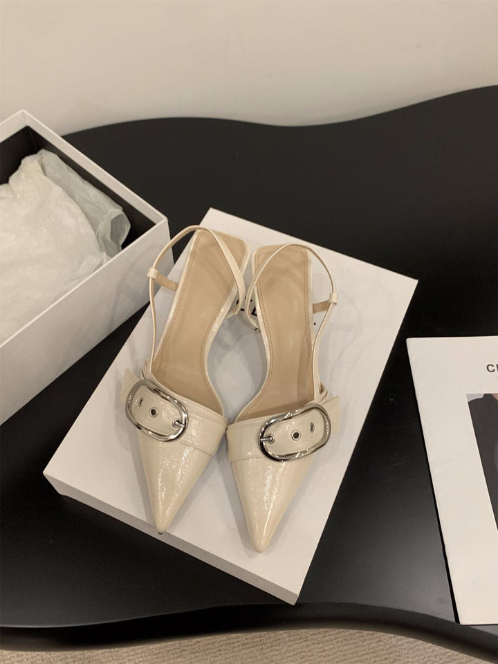 Damen Slingback-Pumps mit modischer Schnalle Drune