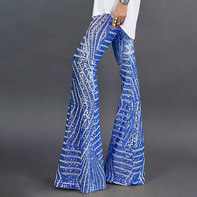 Drune | Glitzer Schlagpaillettenhose